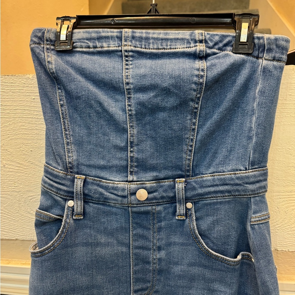 Pilcro The Madi Front-Slit Denim Dress size dmall - Picture 4 of 5